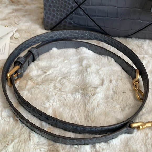 Tory Burch-Walker Diamond Embossed Satchel, Night - Picture 10 of 10